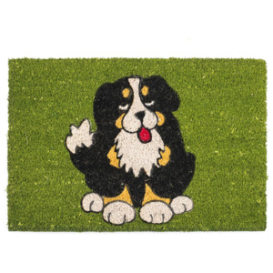 BO-MA Trading Kokosová rohožka Pes černý 358 zelená, 40 x 60 cm