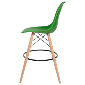 KHome Barová židle DSW WOOD irská zeleň č.21 - základ je z bukového dřeva