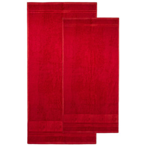 Sada Bamboo Premium osuška a ručník červená, 70 x 140 cm, 50 x 100 cm
