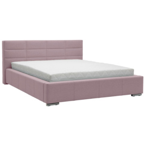Světle růžová dvoulůžková postel Mazzini Beds Reve, 140 x 200 cm