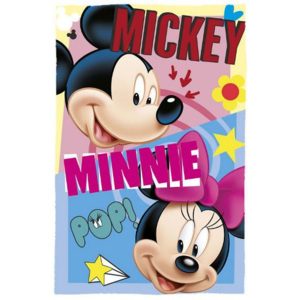 EUROSWAN Fleecová / fleece deka Minnie Mickey Mouse 100x150