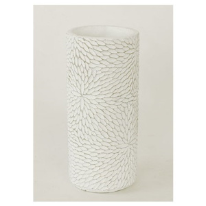Betonová váza Flower bílá, 20 cm