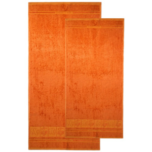 Sada Bamboo Premium osuška a ručník oranž, 70 x 140 cm, 50 x 100 cm