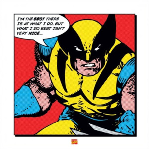 Obraz, Reprodukce - Wolverine - I'm The Best, (40 x 40 cm)