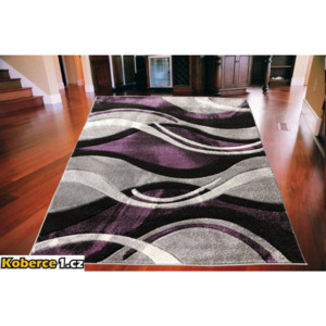 Kusový koberec Fantazie Vlny fialovo šedý 160x220, Velikosti 160x220cm