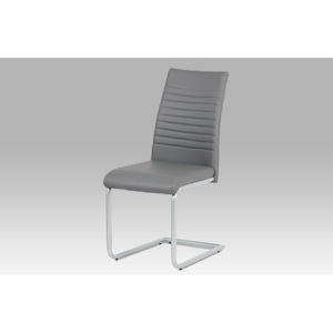 Jídelní židle v kombinaci šedá ekokůže šedý kov DCL-131 GREY