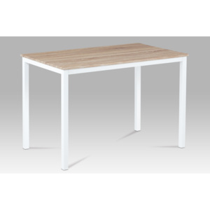 Jídelní stůl 110x70 cm v kombinaci dub sonoma a bílý kov GDT-202 SON
