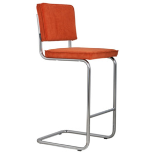 Oranžová barová židle Zuiver Ridge Rib