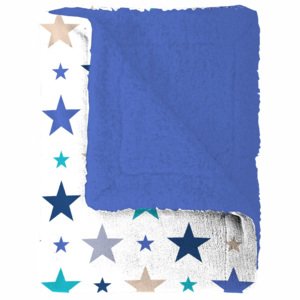 Mistral home Pléd Mistral Home beránek Starry sky modrá hvězdičky 130x170 cm