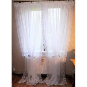 Záclona kusová dvoudílná-Monika 250x400 cm, polyester
