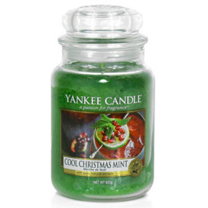 Yankee Candle – vonná svíčka Cool Christmas Mint, velká 623 g