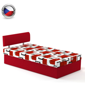 BF Otawa postel 195x110 cm lamelová červená