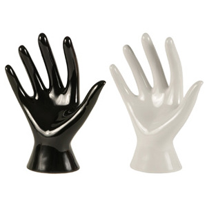 Autronic Porcelánová ruka na prstýnky - bílá