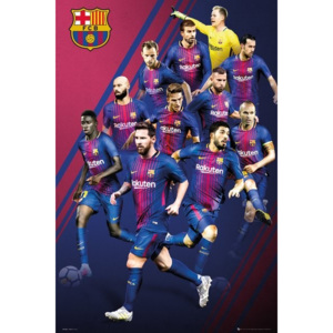 Plakát, Obraz - Barcelona - Players 17-18, (61 x 91,5 cm)