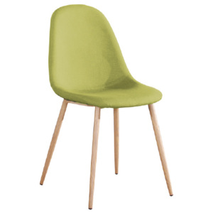 CELINA Židle kov/tkanina zelená