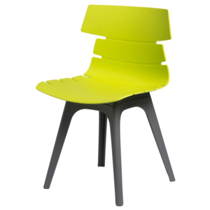Židle Techno zelená, základna šedá