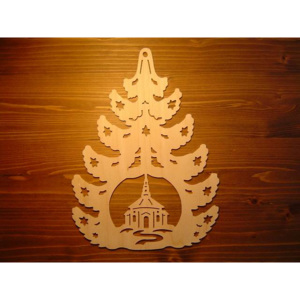 Dřevěná vánoční dekorace - vv017