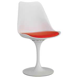 ULTRA židle kov PP bílé/PU červené