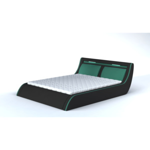 Manželská postel ALEXIS černá (160x200) SKLADEM + (Moderní manželská postel s možností výběru doplňků)