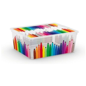 KIS Úložný C Box Style Pencils M, uzaviratelný 18 litrů