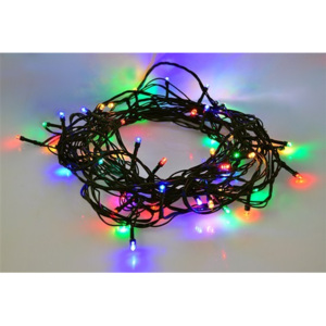 LED vánoční řetěz, 60 LED, 10m, přívod 3m, 8 funkcí, IP20, vícebarevný