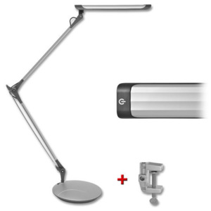 Ecolite STAR LED stolní lampa pantograf,12W,stříbrná