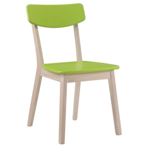 CALVIN Židle bílá/zelená