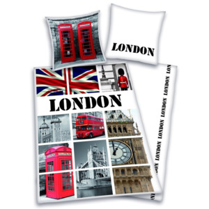 Herding Povlečení Londýn pohlednice 140x200,70x90