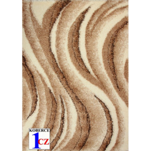 Kusový koberec Shaggy vlas 30 mm Bibi béžový, Velikosti 60x100cm