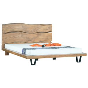 ROYAL postel 160x200cm acacia dřevo/kov černý