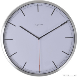 Nástěnné hodiny NeXtime 3071wi Company white stripe