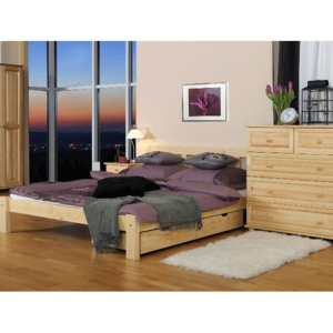 Dřevěná postel Ofelia 140x200 + rošt ZDARMA dub