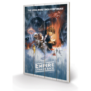 Dřevěný obraz Star Wars: The Empire Strikes Back - One Sheet, (40 x 59 cm)