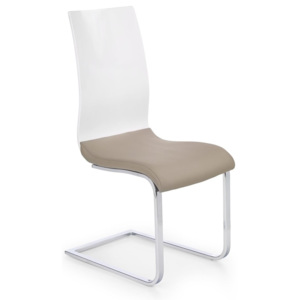 Halmar Jídelní židle K198, cappuccino/bílá