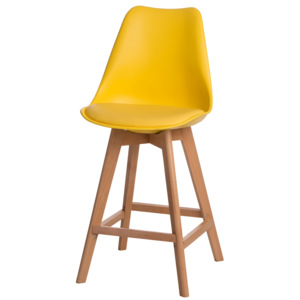 Barová židle Norden Wood Low žlutý