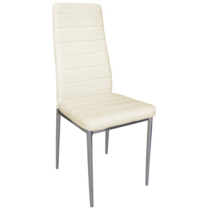 JETTA-I židle PVC ecru/podnož šedá