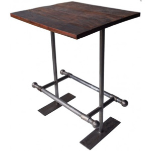 Industrial style, Barový stolek ze dřeva 107 x80 x70 cm (1400)