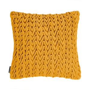 Žlutý polštář ZicZac Waves, 45 x 45 cm