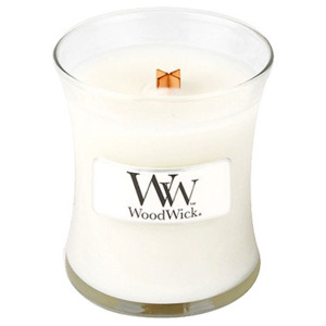 WoodWick – vonná svíčka Čistý len, 85 g