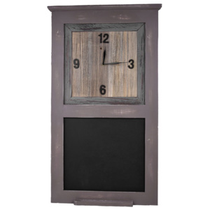 Dřevěné hodiny s tabulí Ego dekor, 49,5 x 85,5 cm