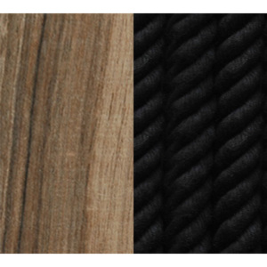 BeeDesign Závěsné svítidlo Single rope Dřevo: Ořech, Barva lana: Černé, Délka lana: 2m
