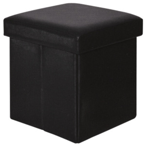 ORION úložná stolička PU černé 38x38x38cm