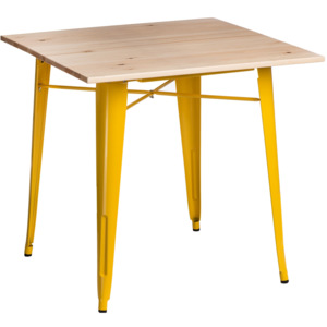 Design2 Stůl Paris Wood žlutý přírodní sosna