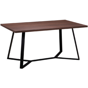 HANSON stůl 160x90cm ořech/podnož černá
