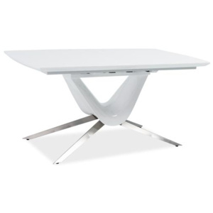 Rozkládací jídelní stůl 90x160 cm v bílé barvě KN551