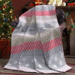 Vánoční deka Lappi seda