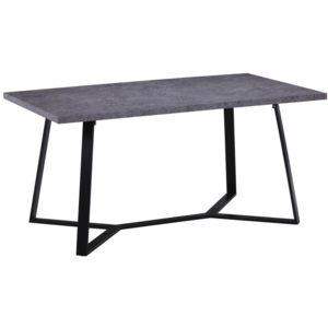 HANSON stůl 160x90cm šedý-Cement/podnož černá