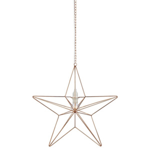 Závěsná svítící dekorace Markslöjd Tjusa Star Copper