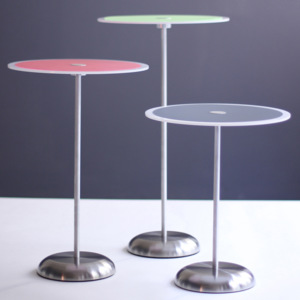 Odkládací stolky Turntable různé barvy a velikosti Barevné prostírání na desku: šedé
