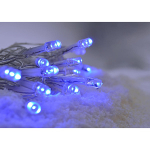 Solight LED vánoční řetěz 2m, 20xLED, 3x AA, modré světlo, transparentní kabel 1V51-B